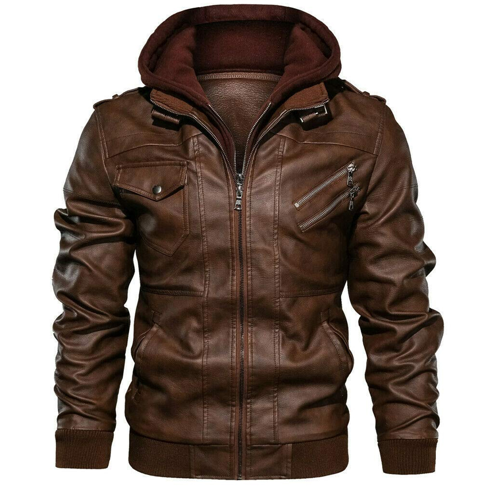 Cropped Faux leather Jacket